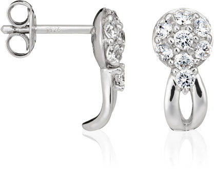 Dames 925 Sterling Zilveren Stud Oorbellen - Zilver ZO-5105
