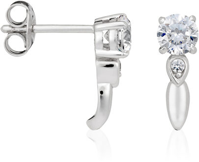 Dames 925 Sterling Zilveren Stud Oorbellen - Zilver ZO-5110