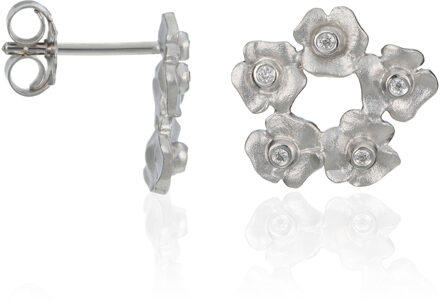 Dames 925 Sterling Zilveren Stud Oorbellen - Zilver ZO-5245