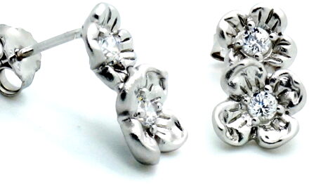 Dames 925 Sterling Zilveren Stud Oorbellen - Zilver ZO-6018