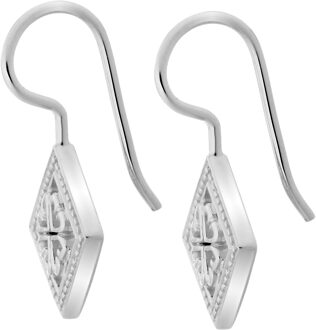 Dames 925 Zilveren Dangle Oorbellen - Zilver ZO-5254 - One Size