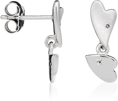 Dames 925 Zilveren Hangende Oorbellen - Zilver ZO-5011