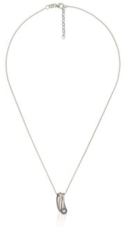 Dames 925 Zilveren Ketting met Hanger - Zilver ZH-4545 - One Size