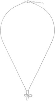 Dames 925 Zilveren Ketting met Hanger - Zilver ZH-7351 - One Size