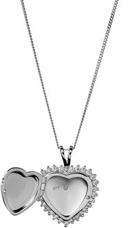 Dames 925 Zilveren Ketting met Hanger - Zilver ZH-7491 - One Size