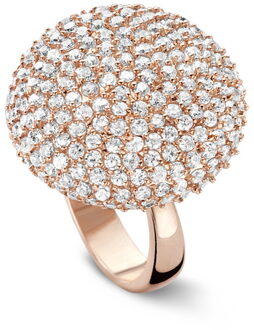 Dames 925 Zilveren Ring - Roze R-13434 Rosé - L