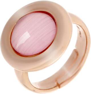 Dames 925 Zilveren Ring - Roze ZR-7197/PI Rosé - O 1/2