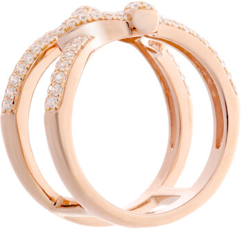 Dames 925 Zilveren Ring - Roze ZR-7277 Rosé - N