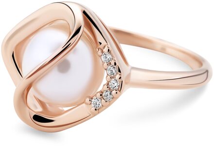 Dames 925 Zilveren Ring - Roze ZR-7471/RG Rosé - K