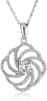 Dames 925 Zilveren Set: Ketting-Hanger + Oorbellen - Zilver SET-5178