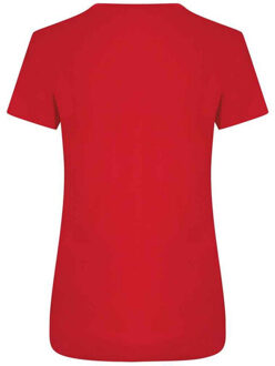 Dames ambaro gerecycled slank t-shirt Rood - XS