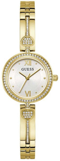 Dames Armbandhorloge Lovey goud 27 mm Gw0655L2 Guess , Yellow , Dames - ONE Size