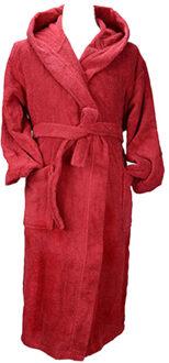 Dames badjas met capuchon Rood - XXXL
