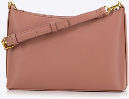 Dames Baguette Tas in eco-leer met stiksels - maat Roze