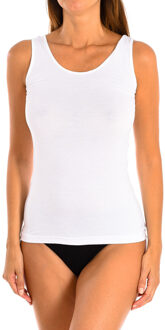 Dames Bamboo Q-EN701 Microfiber Tanktops - maat M Wit