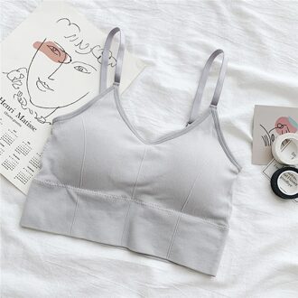 Dames Beha Ademende Sportbeha Anti-Zweet Schokbestendig Verdikking Sportbeha Top Gym Running Fitness Oefening Sport Top grijs