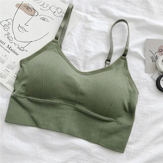 Dames Beha Ademende Sportbeha Anti-Zweet Schokbestendig Verdikking Sportbeha Top Gym Running Fitness Oefening Sport Top groen