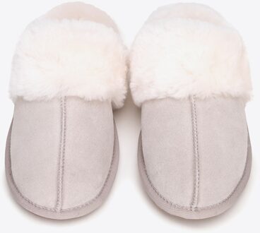 Dames Beige Suède Leren Pantoffels - EU 40