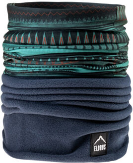 Dames berri polartec halswarmer met patroon - maat One size Blauw