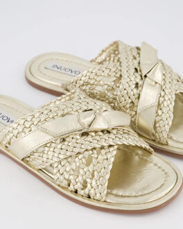 Dames braided slipper /goud - maat 38 Transparant