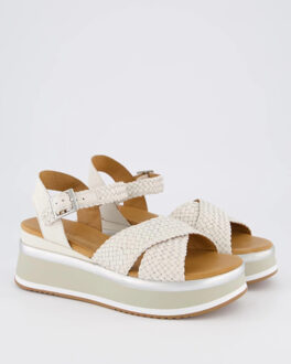 Dames braided strap sandaal - maat 40 Wit