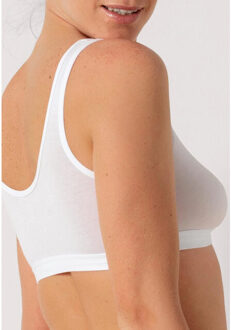 Dames bralette bi-elastisch katoen - maat M Wit