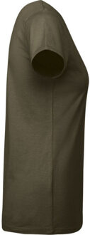 Dames breda t-shirt met korte mouwen Groen
