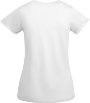Dames breda t-shirt met korte mouwen - maat L Wit