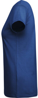 Dames breda t-shirt met korte mouwen - maat S Blauw