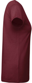 Dames breda t-shirt met korte mouwen Rood