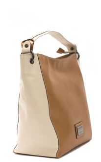 Dames Bruine Leren Schoudertas - One Size