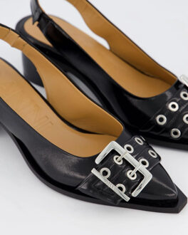 Dames buckle slingback pump Zwart - 37