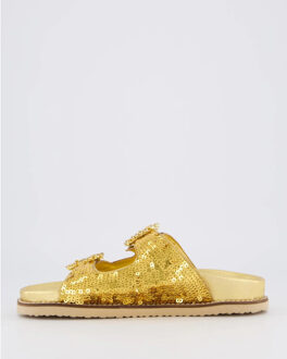 Dames buckle slipper gold Transparant - 40