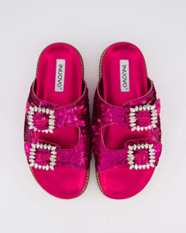 Dames buckle slipper Roze - 38