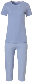 Dames capri korte pyjama set 3/4 Blauw - XXL