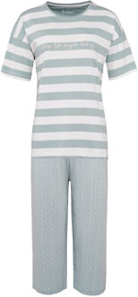 Dames capri korte pyjama set mint Groen - XL