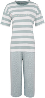 Dames capri korte pyjama set mint Groen - XXL