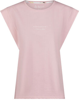 Dames capri pyjama set roze driekwart