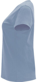 Dames capri t-shirt met korte mouwen Blauw - L