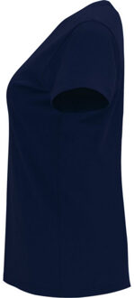 Dames capri t-shirt met korte mouwen Blauw - XXL