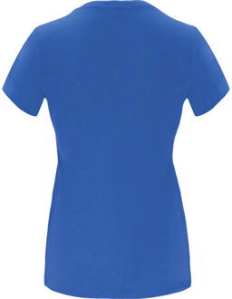 Dames capri t-shirt met korte mouwen Blauw - XXL