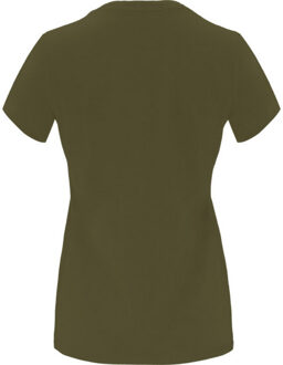 Dames capri t-shirt met korte mouwen Groen - XXXL