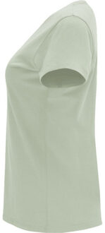 Dames capri t-shirt met korte mouwen Groen - XXXL