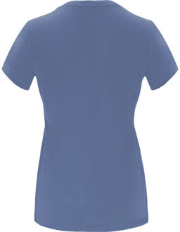 Dames capri t-shirt met korte mouwen - maat M Blauw
