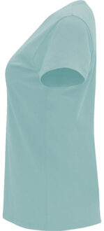 Dames capri t-shirt met korte mouwen - maat XXL Blauw