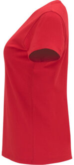 Dames capri t-shirt met korte mouwen - maat XXL Rood