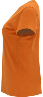 Dames capri t-shirt met korte mouwen - maat XXXL Oranje