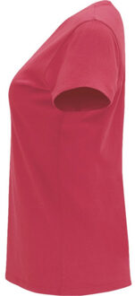 Dames capri t-shirt met korte mouwen Rood - XL