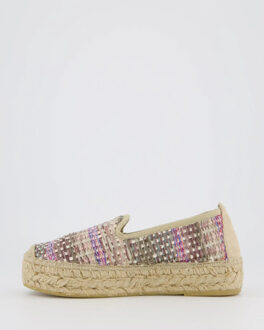 Dames carmen loafer /raffia Beige - 38