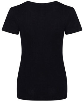 Dames cascades organic t-shirt Zwart - XL